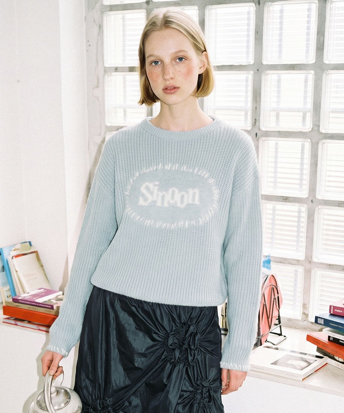 시눈(SINOON) Sinoon Logo Knit (Light Blue)