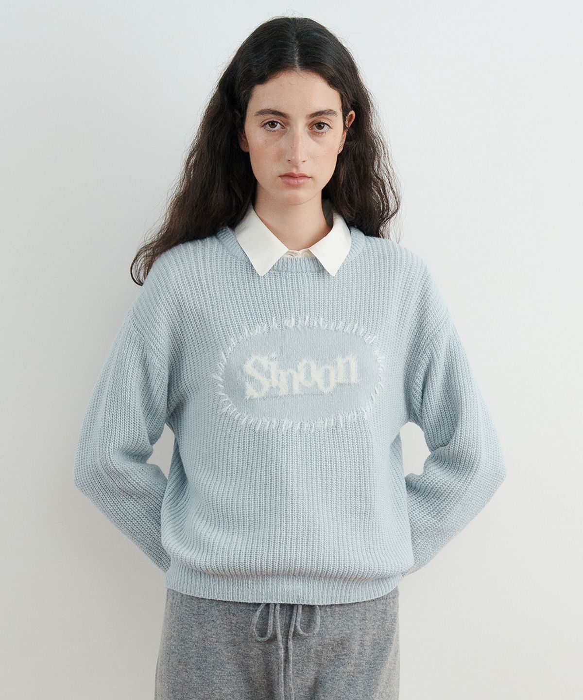시눈(SINOON) Sinoon Logo Knit (Light Blue)