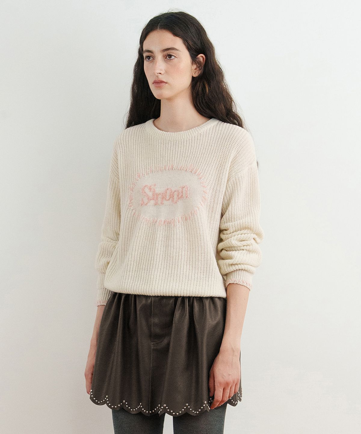 시눈(SINOON) Sinoon Logo Knit (Ivory)