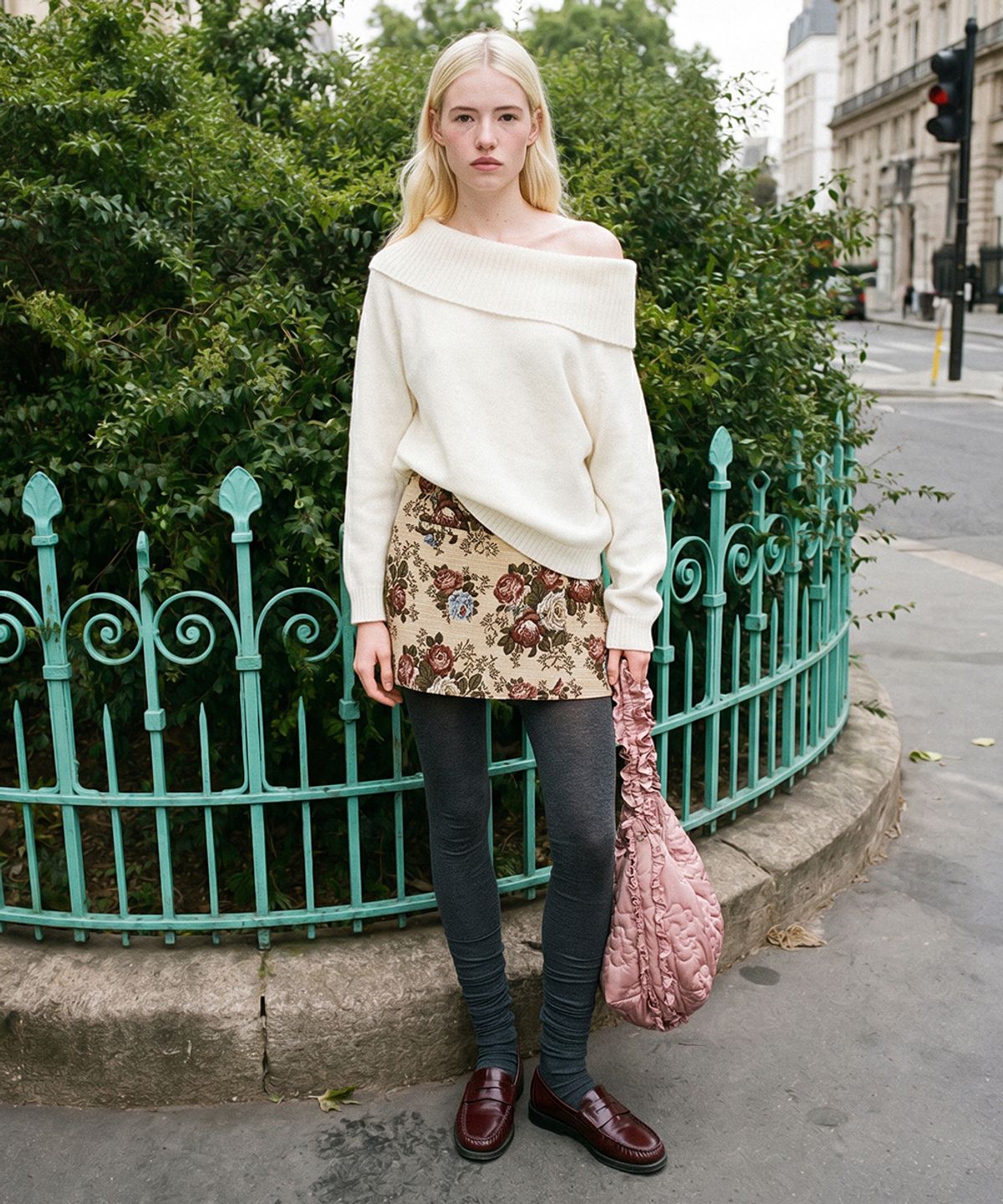 시눈(SINOON) Sheer Off-Shoulder Knit (Ivory)