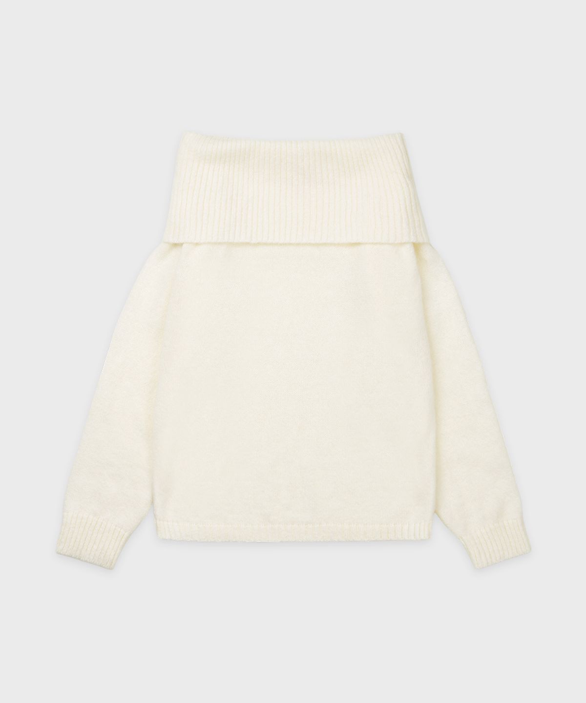 시눈(SINOON) Sheer Off-Shoulder Knit (Ivory)