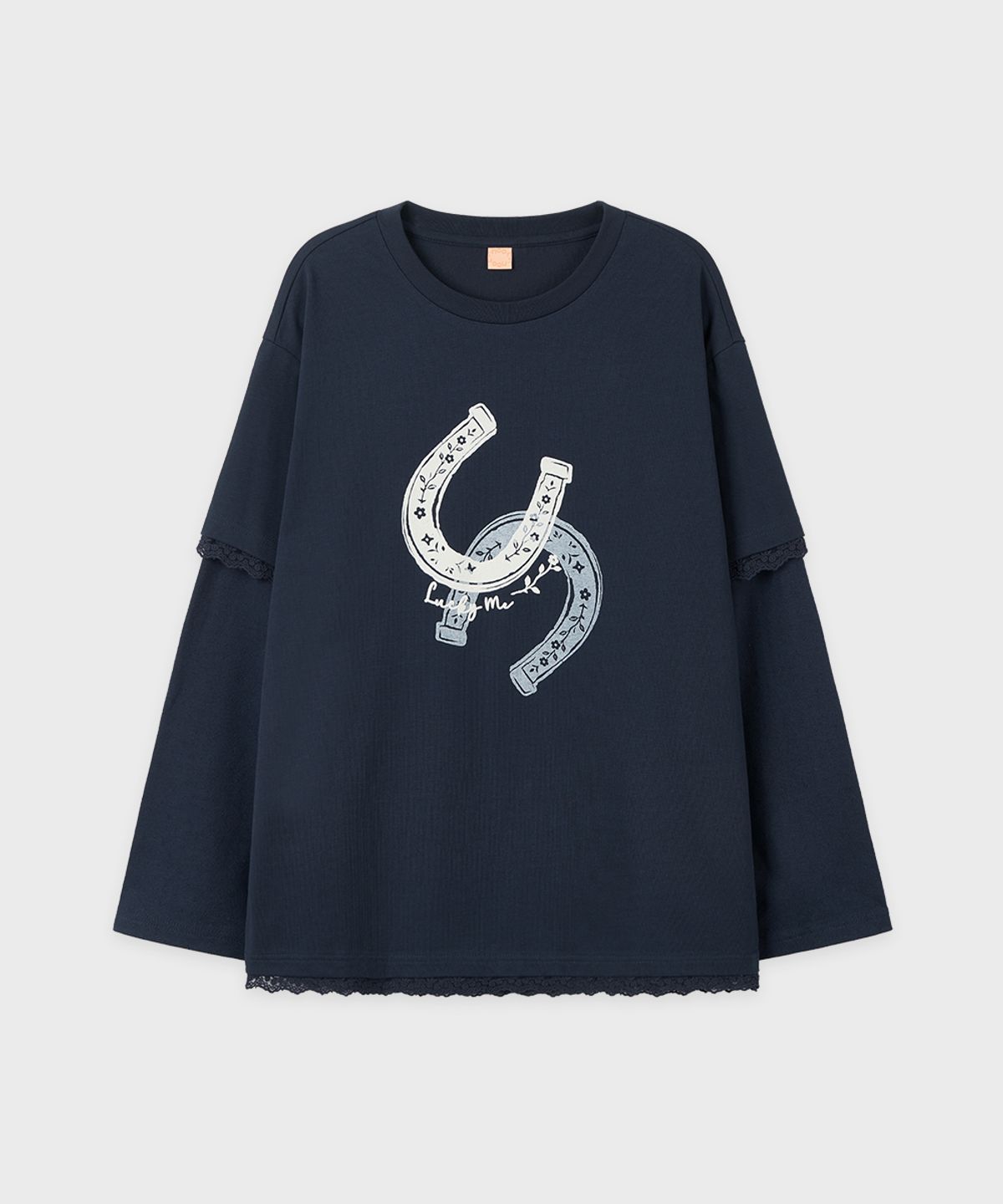 시눈(SINOON) Lucky Layered T-Shirt (Navy)