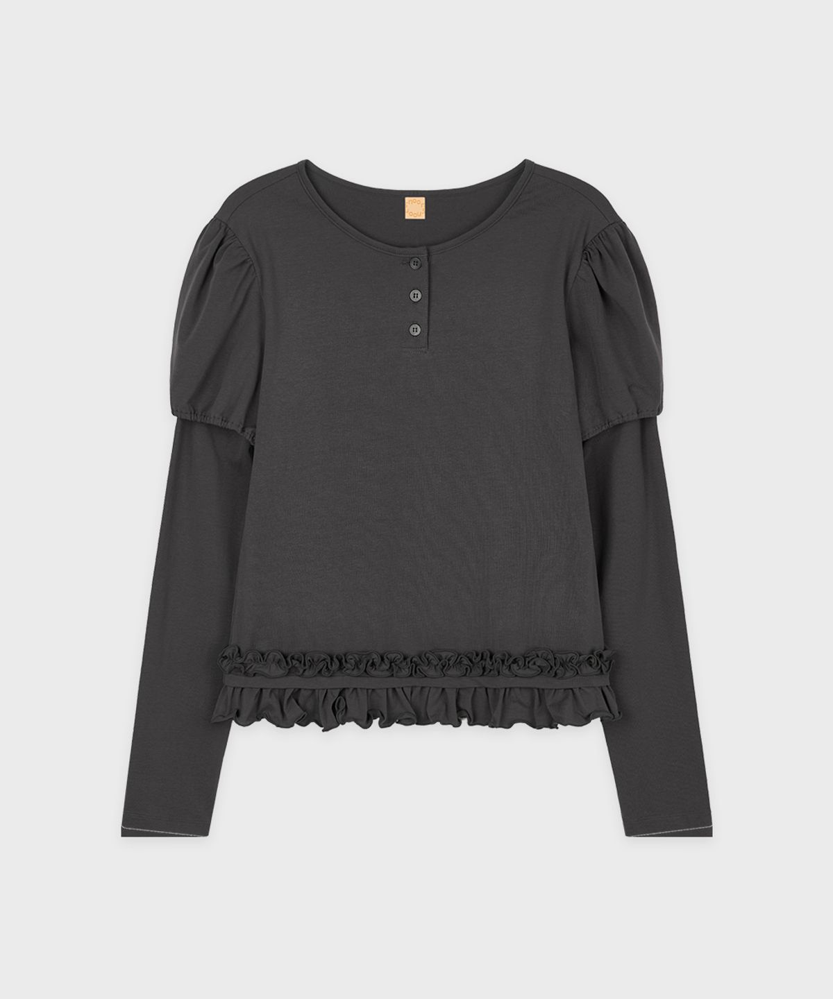 시눈(SINOON) Balloon Puff Layered Sleeve (Charcoal)