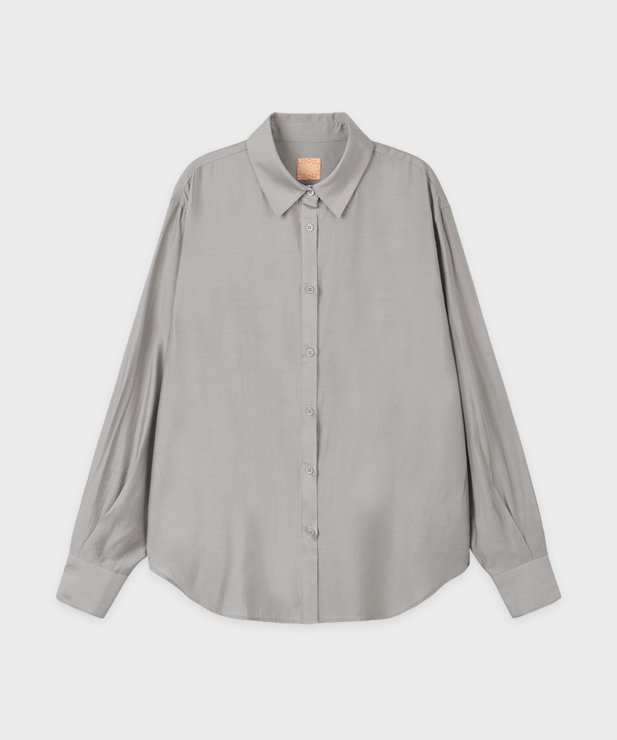 시눈(SINOON) Sheer Loose Shirt (Light Grey)