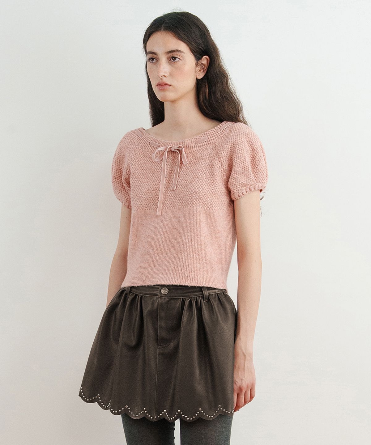 시눈(SINOON) Puffed Raglan Knit (Pink)
