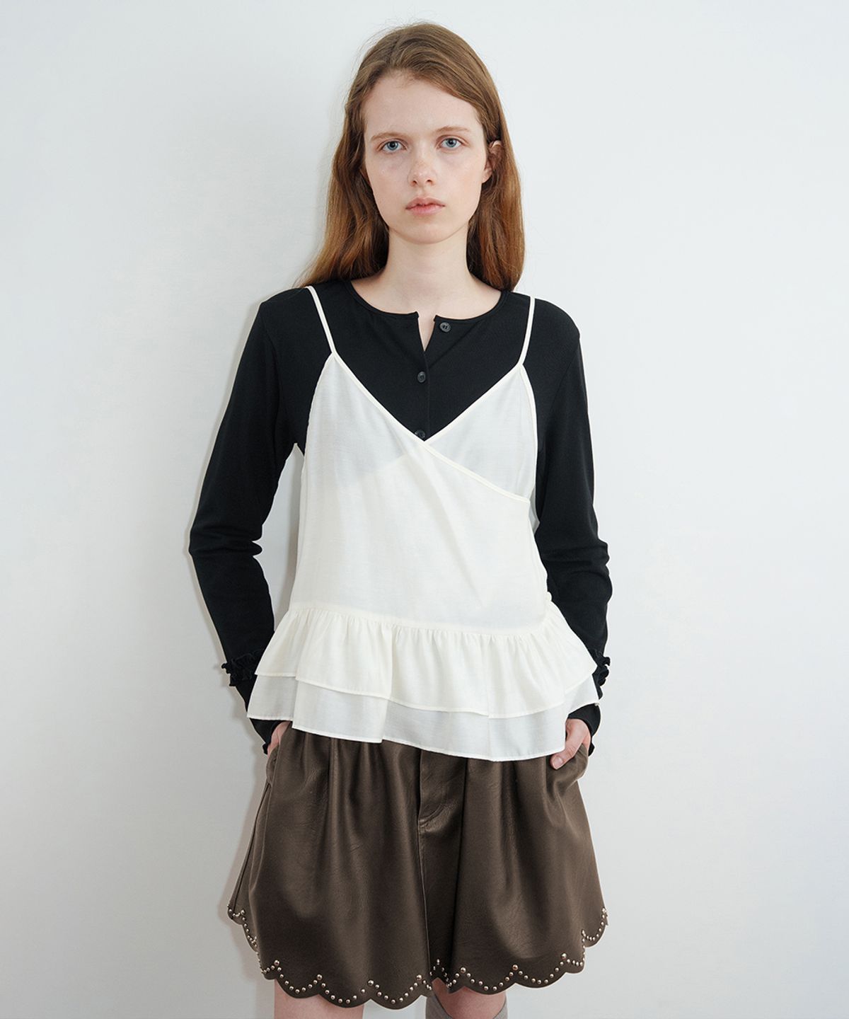 시눈(SINOON) Sheer Wrap Sleeveless (Ivory)