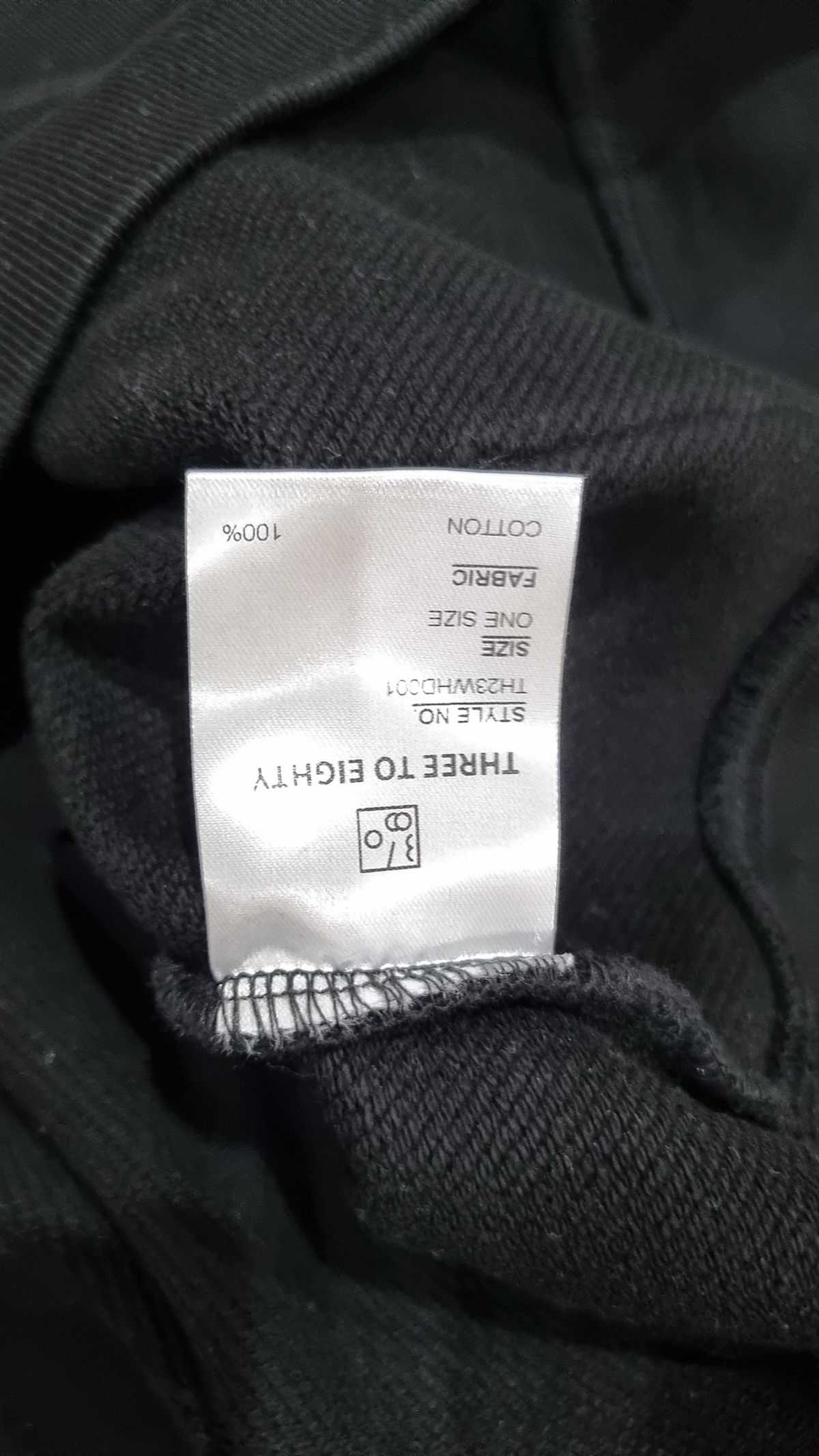 쓰리투에이티(THREE TO EIGHTY) RUFFLED SWEAT HOODIE (BLACK) OS
