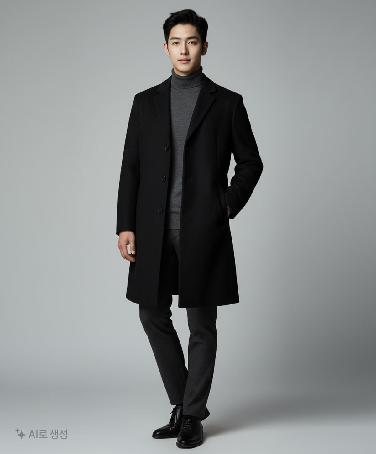 무신사 스탠다드(MUSINSA STANDARD) 겨울 싱글 코트 L