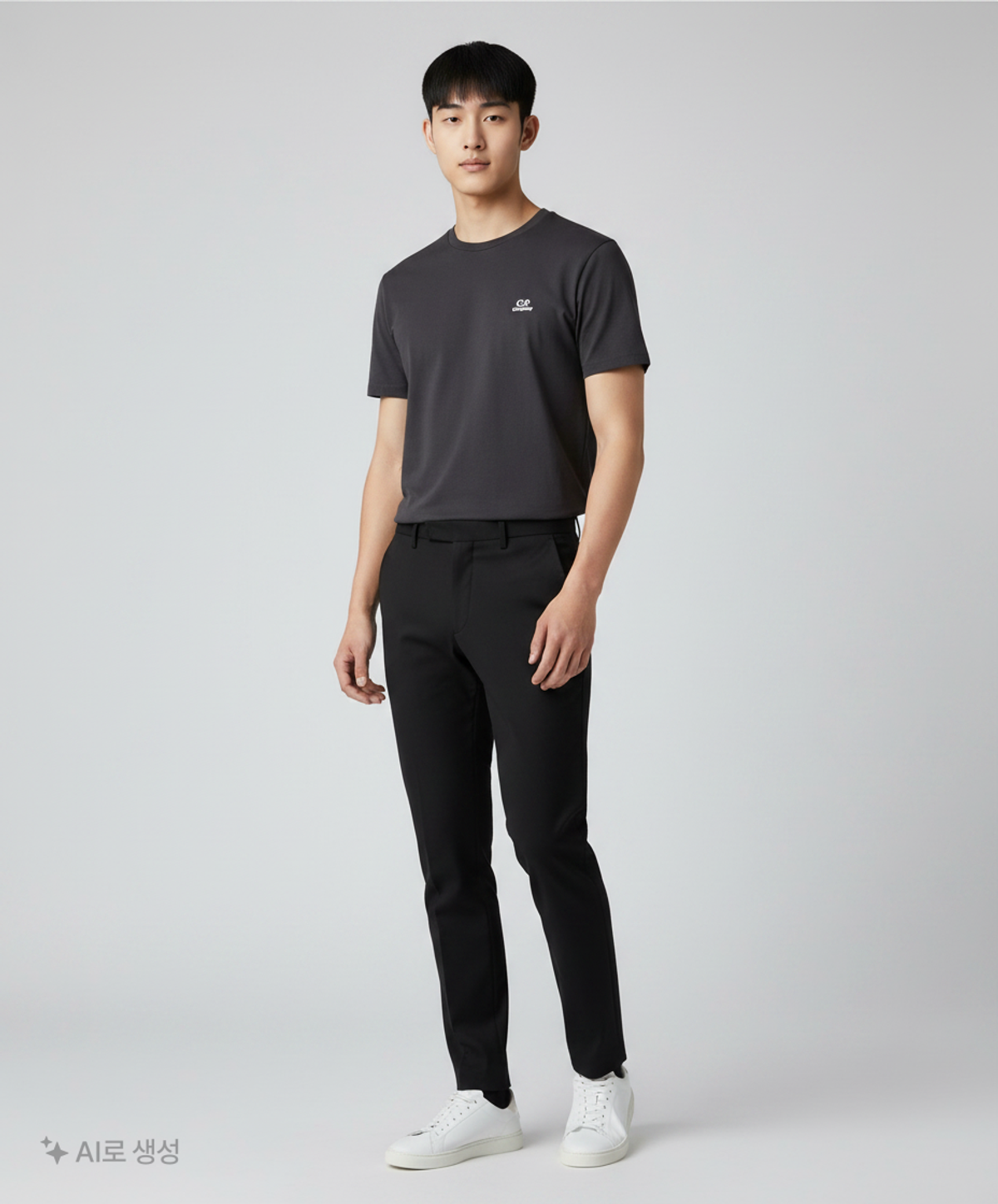 씨피 컴퍼니(CP Company) 남성 저지 스몰 로고 반소매 티셔츠 - 네이비 / 12CMTS046A005100W888 XXL