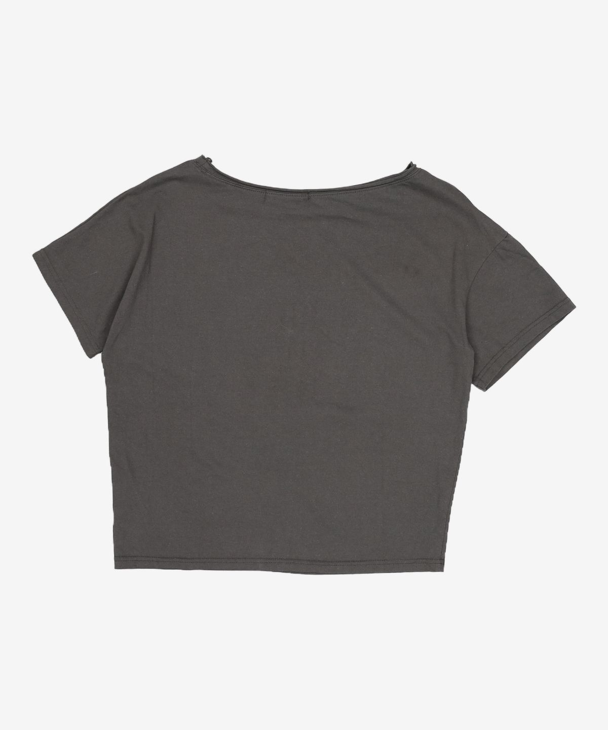 포르테나(PORTERNA) HOTFIX ONE-SHOULDER UNBALANCE T-SHIRT-CHARCOAL OS