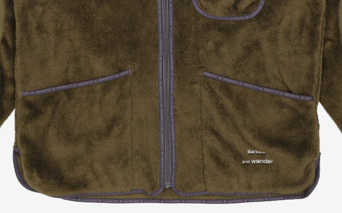 바버(BARBOUR) [BARBOUR X AND WANDER] 남성 카키 And Wander Fleece 자켓 (URJU2F005L3) L