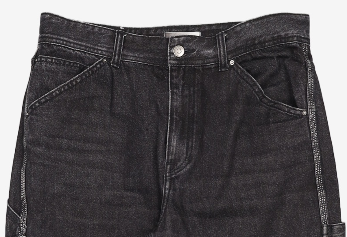 메종미네드(MAISON MINED) BLACK SPREAD CARPENTER DENIM 48