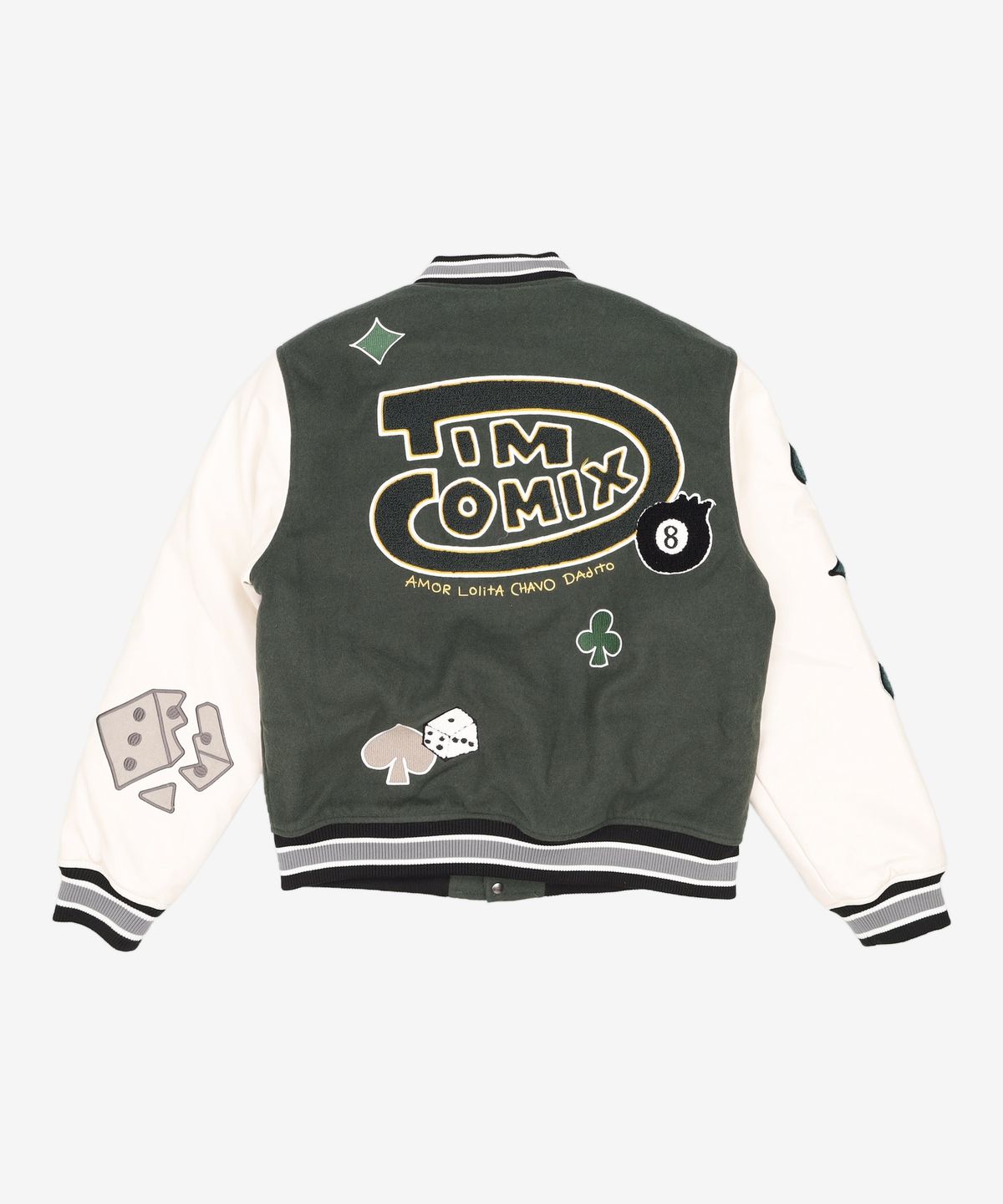팀코믹스(TIMCOMIX) TRUMP & DICE VARSITY JACKET KHAKI S