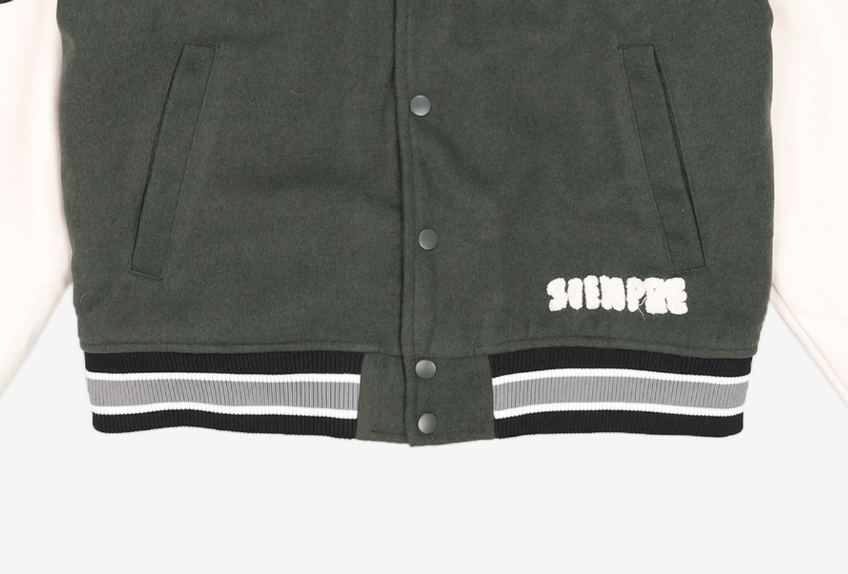 팀코믹스(TIMCOMIX) TRUMP & DICE VARSITY JACKET KHAKI S