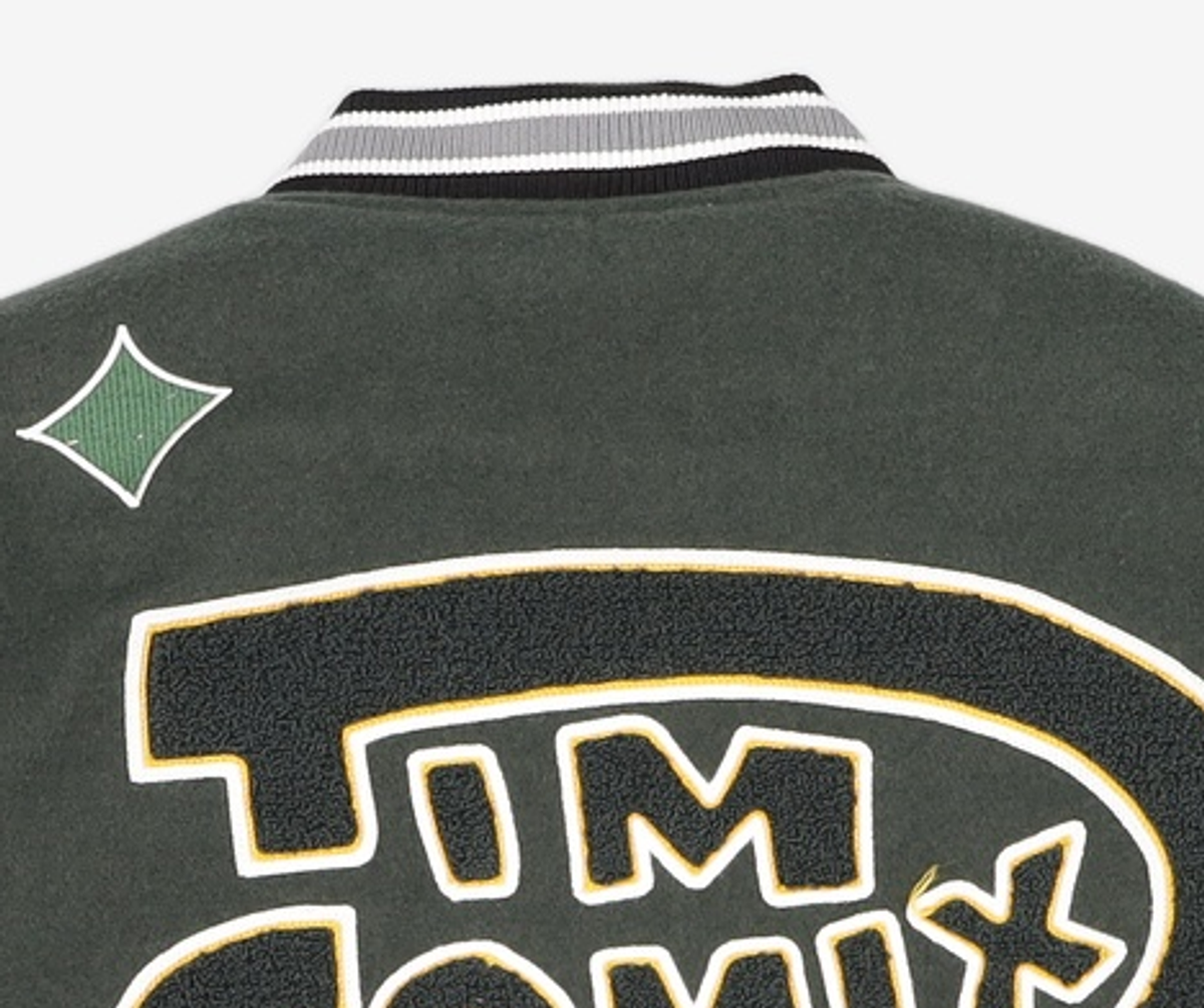팀코믹스(TIMCOMIX) TRUMP & DICE VARSITY JACKET KHAKI S