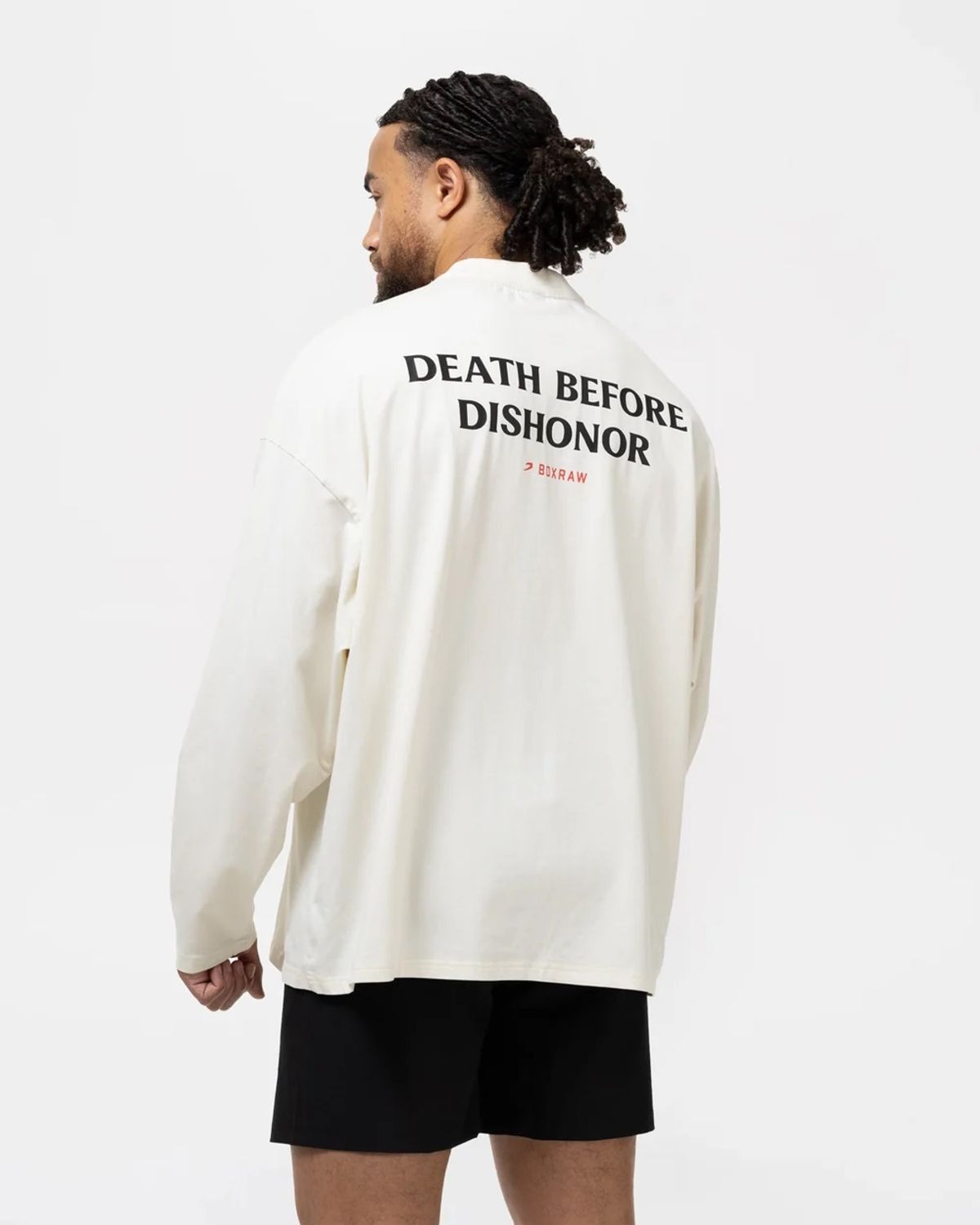 복스로(BOXRAW) Death Before Dishonor 롱슬리브 티셔츠 BXRW-DBDLST [베이지]