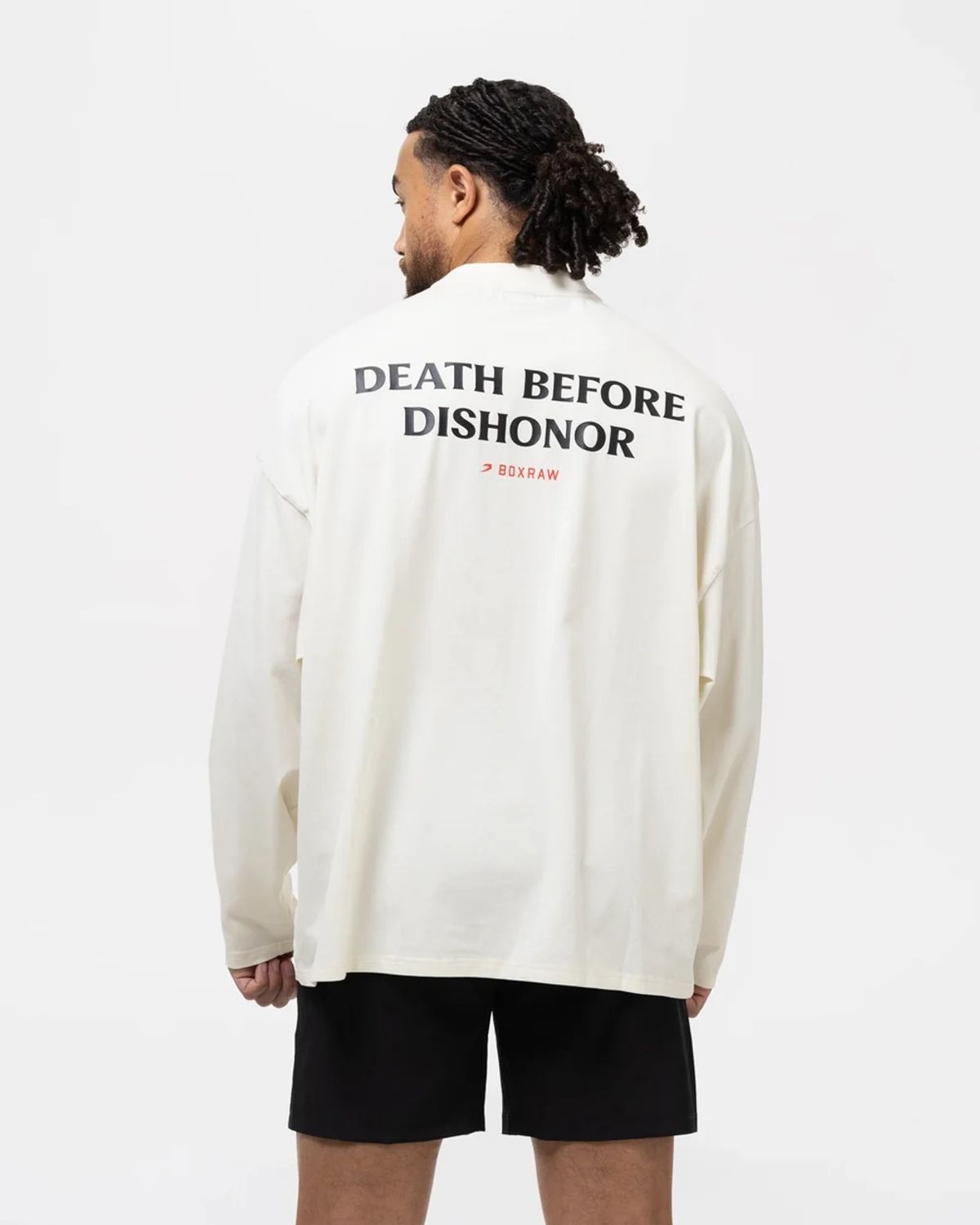 복스로(BOXRAW) Death Before Dishonor 롱슬리브 티셔츠 BXRW-DBDLST [베이지]