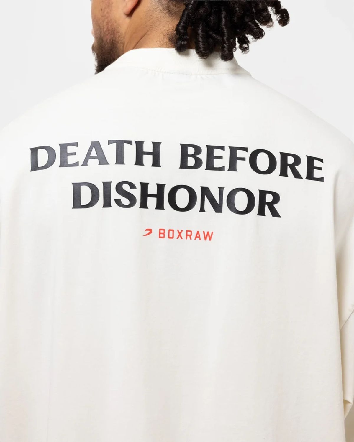 복스로(BOXRAW) Death Before Dishonor 롱슬리브 티셔츠 BXRW-DBDLST [베이지]