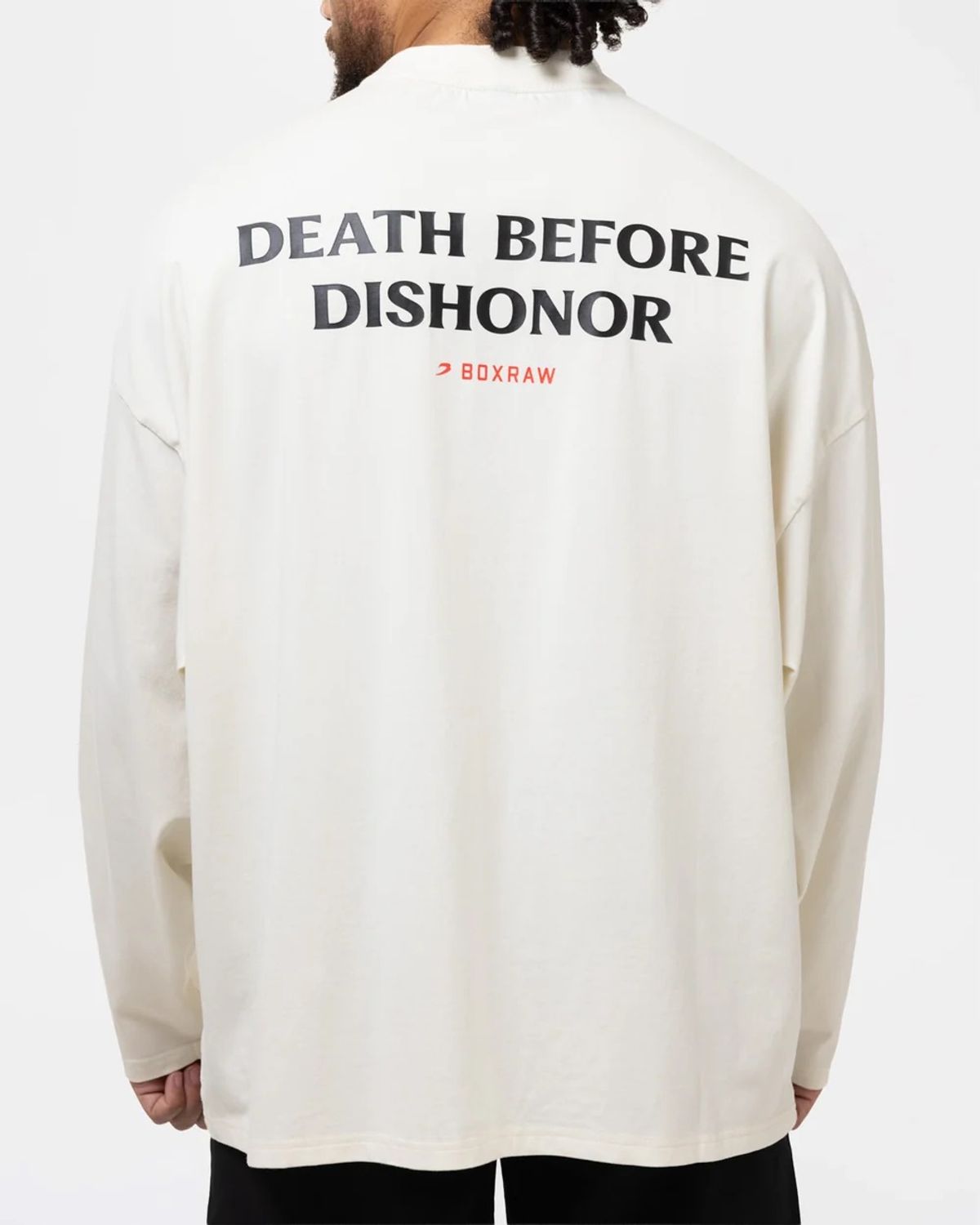 복스로(BOXRAW) Death Before Dishonor 롱슬리브 티셔츠 BXRW-DBDLST [베이지]