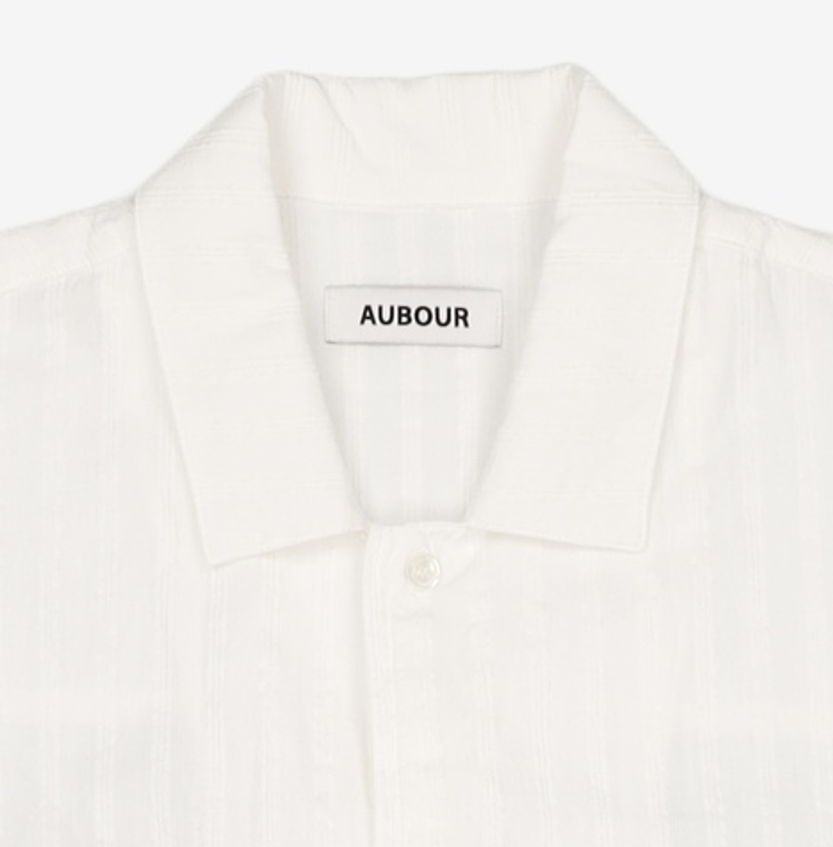 아우브아워(AUBOUR) wrinkled lapel shirts (ivory) L