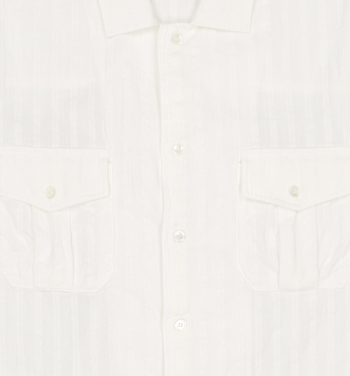 아우브아워(AUBOUR) wrinkled lapel shirts (ivory) L