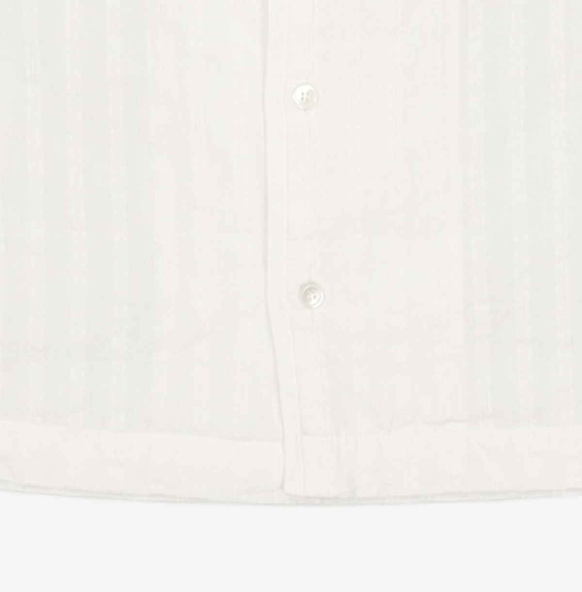 아우브아워(AUBOUR) wrinkled lapel shirts (ivory) L