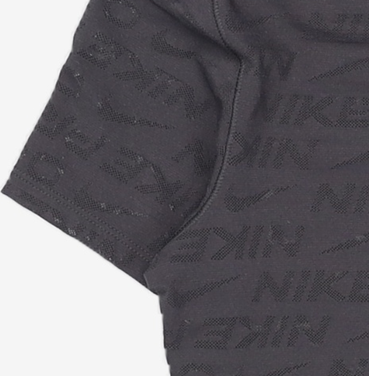 나이키(NIKE) 프로 드라이 핏 반소매 크롭 자카드 탑 W - 블랙:화이트 / HJ2286-010 L