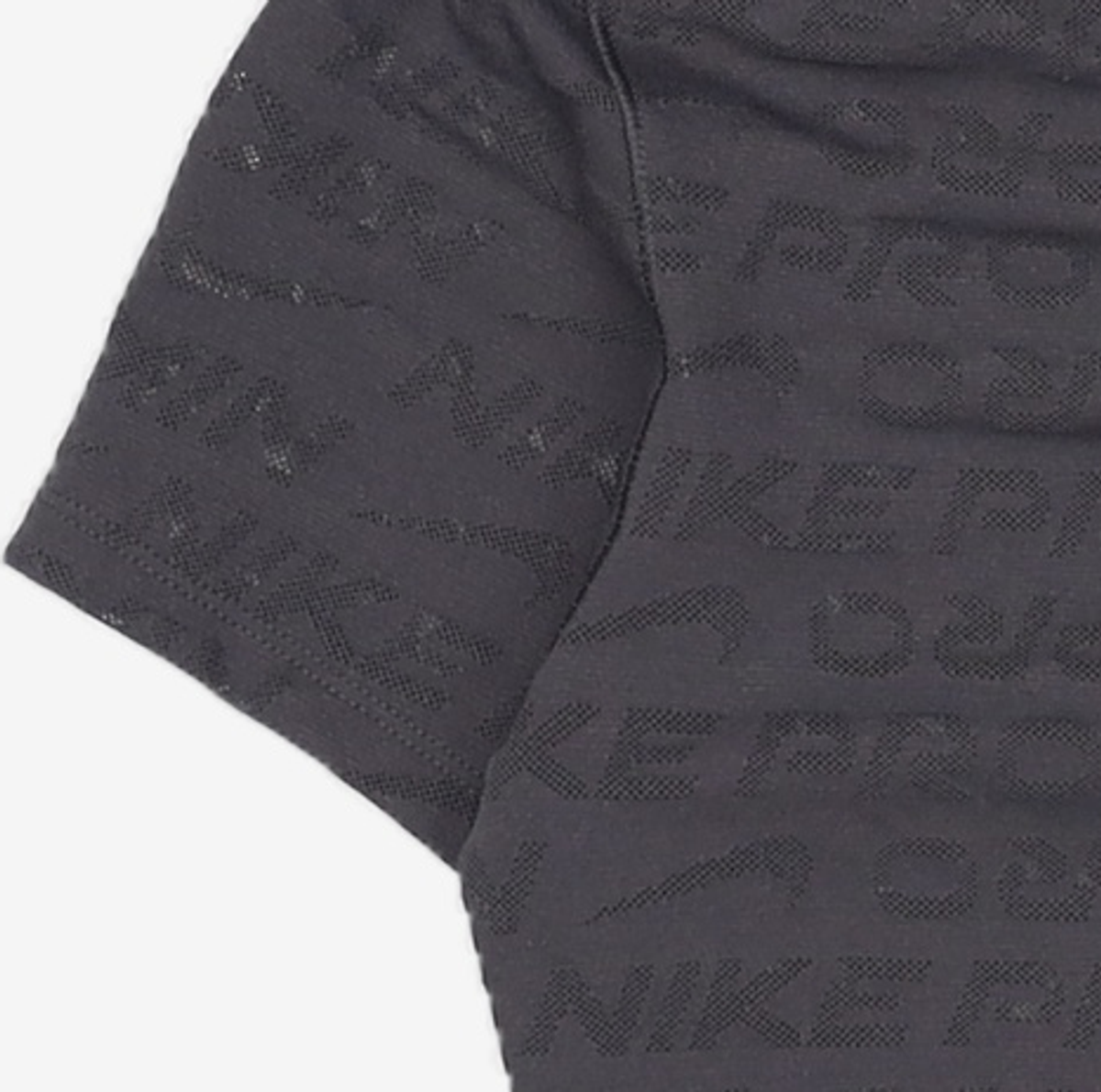 나이키(NIKE) 프로 드라이 핏 반소매 크롭 자카드 탑 W - 블랙:화이트 / HJ2286-010 L