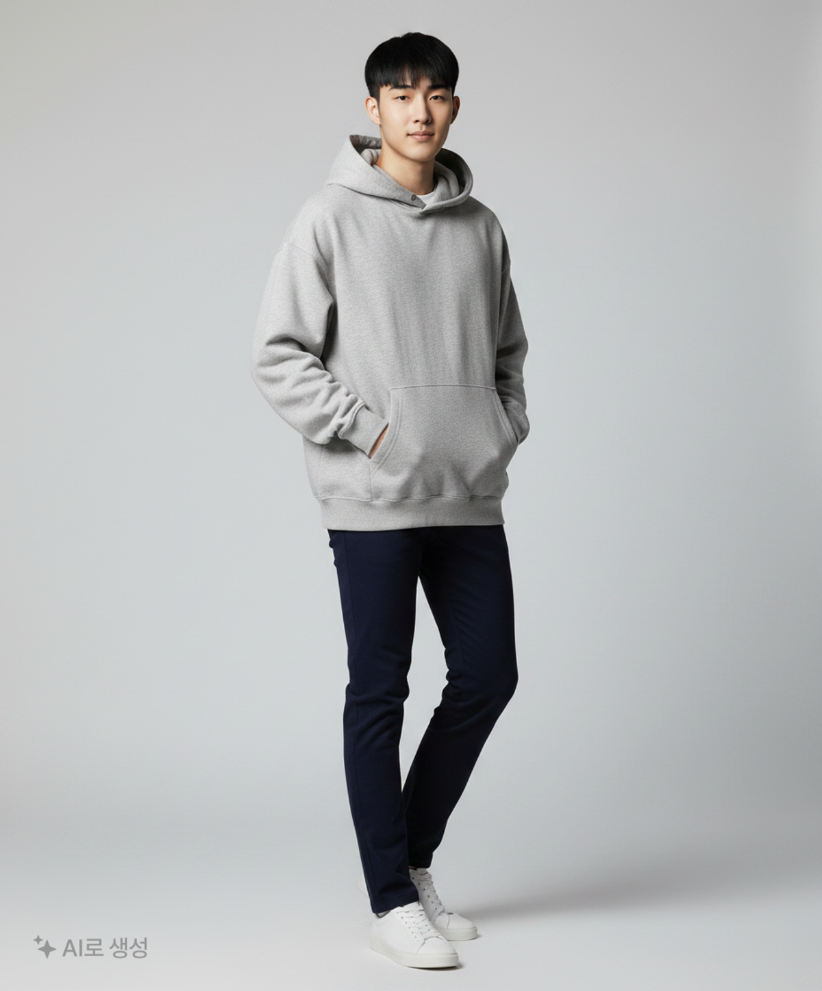 모이프(MOIF) [AW24]BAGGY SWEAT HOODIE / HEATHER GRAY 3XL