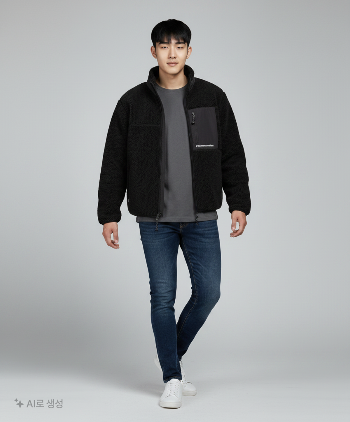 디스이즈네버댓(THISISNEVERTHAT) (FW21) SP Sherpa Fleece Jacket Navy L