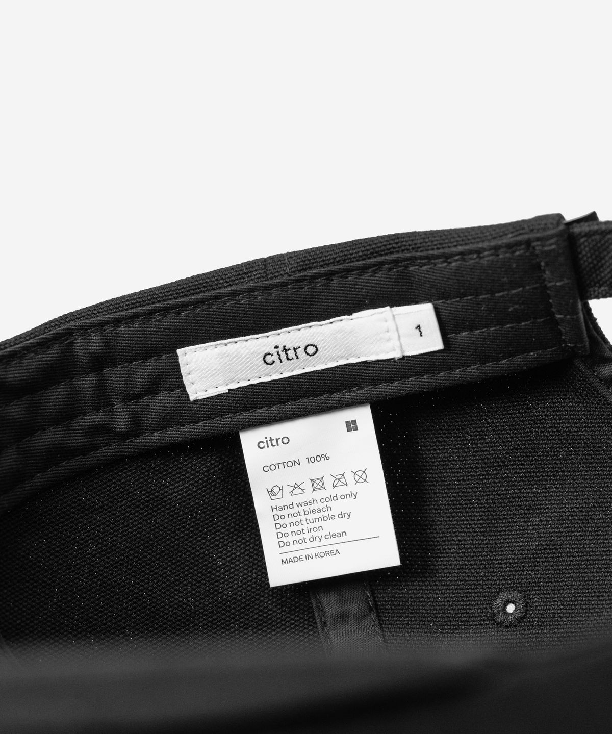 시트로(CITRO) 워크 로고 찰리캡 블랙