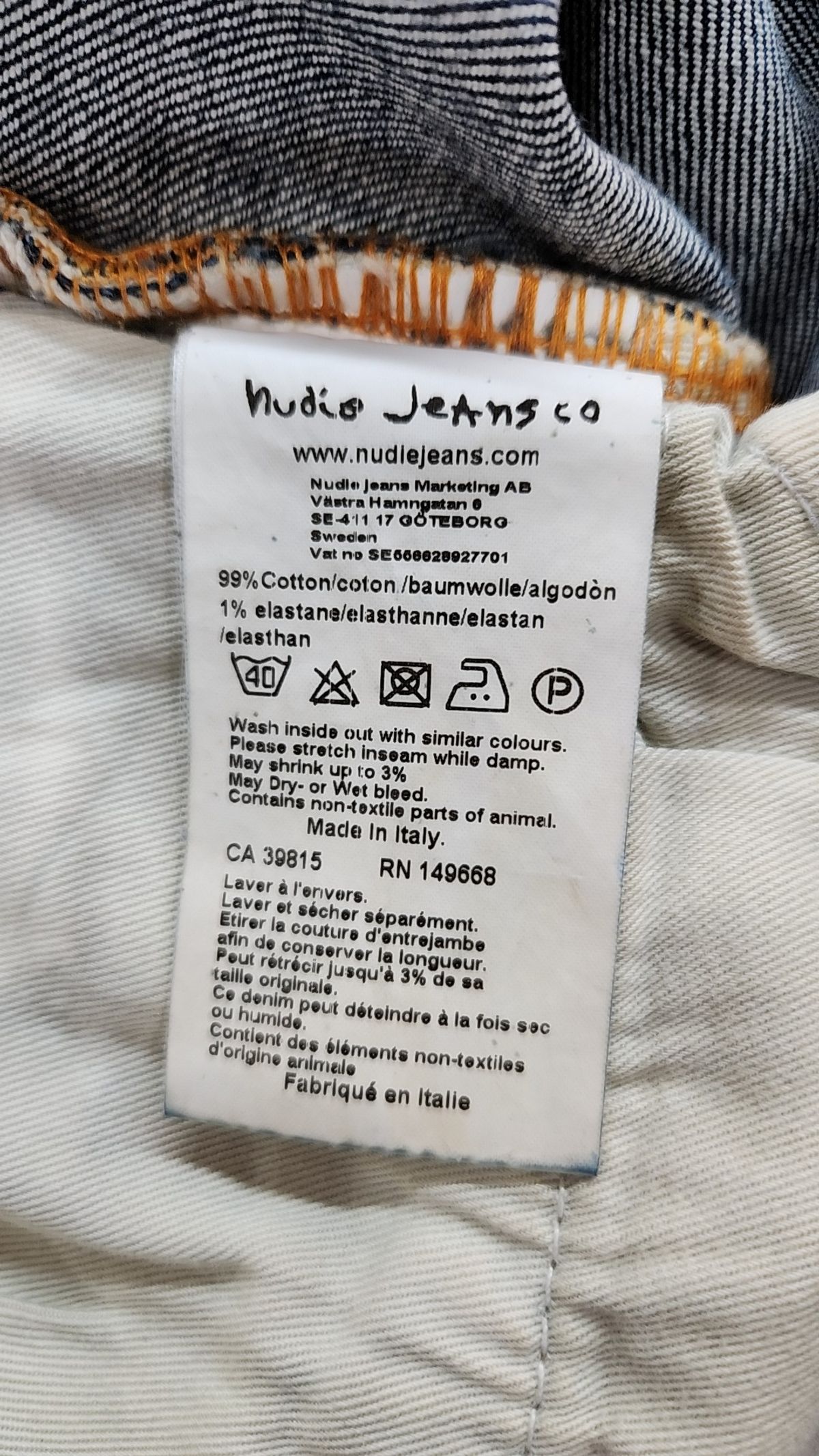 누디진(NUDIEJEANS) 청/데님 팬츠 W31 L30