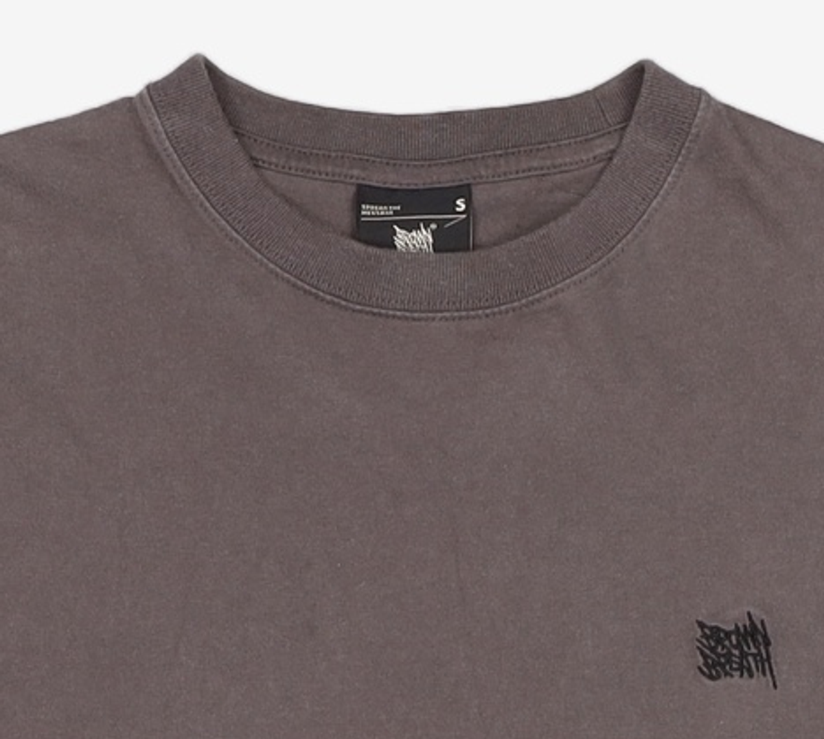 브라운브레스(BROWNBREATH) KITTY TAG TEE - CHARCOAL S