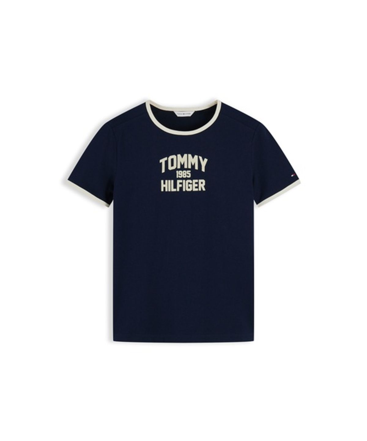 타미힐피거(TOMMY HILFIGER) 바시티 크루넥 슬림 티셔츠 (T22G7TTO050WT1C1G)