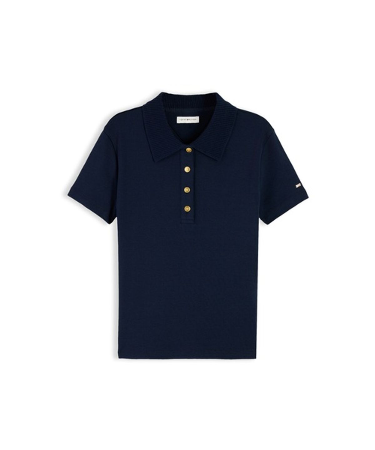 타미힐피거(TOMMY HILFIGER) 골드 버튼 레귤러 반팔 폴로 티셔츠 (T22G7TPI050WT1C1G)