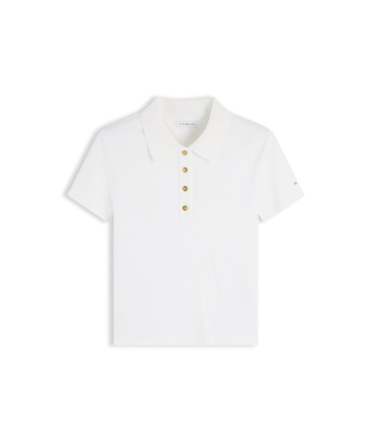 타미힐피거(TOMMY HILFIGER) 골드 버튼 레귤러 반팔 폴로 티셔츠 (T22G7TPI050WT1YBL)