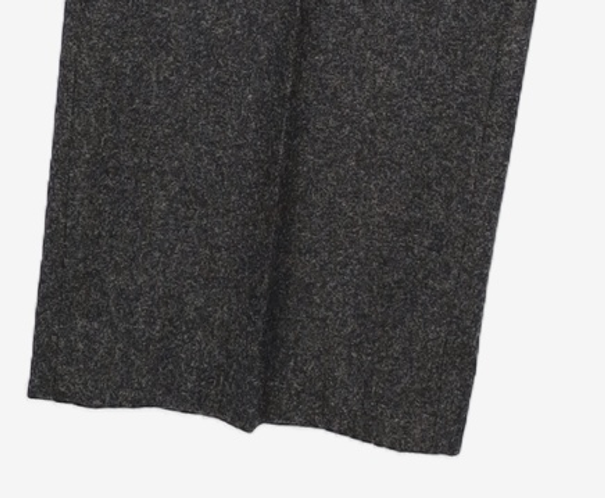 넌블랭크(NONBLANK) 울 플란넬 세미 와이드 핏 슬랙스_DARK GREY XL