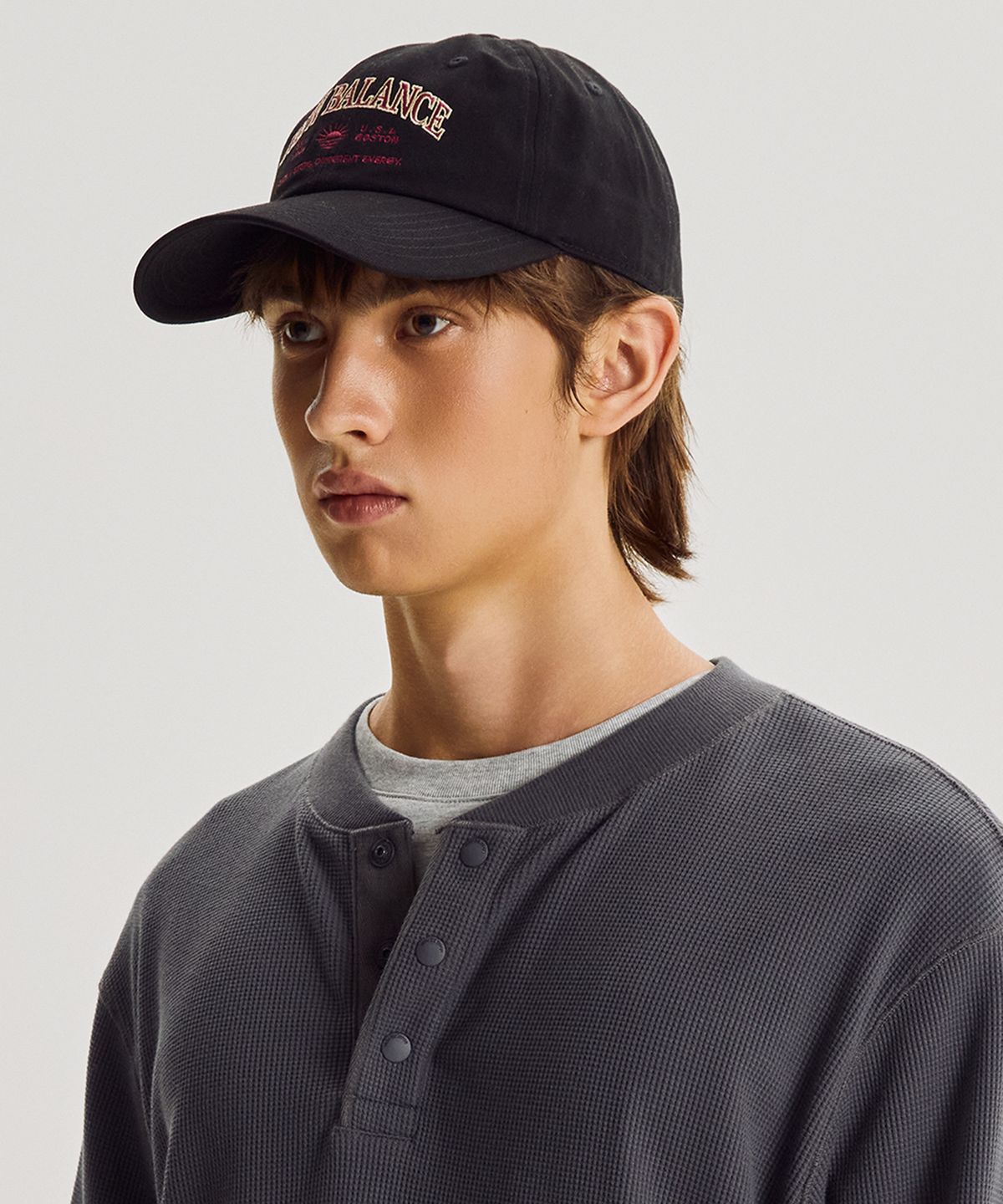 뉴발란스(NEW BALANCE) NBGDGF1106 / 모닝레이브 아치형 볼캡 (BLACK)