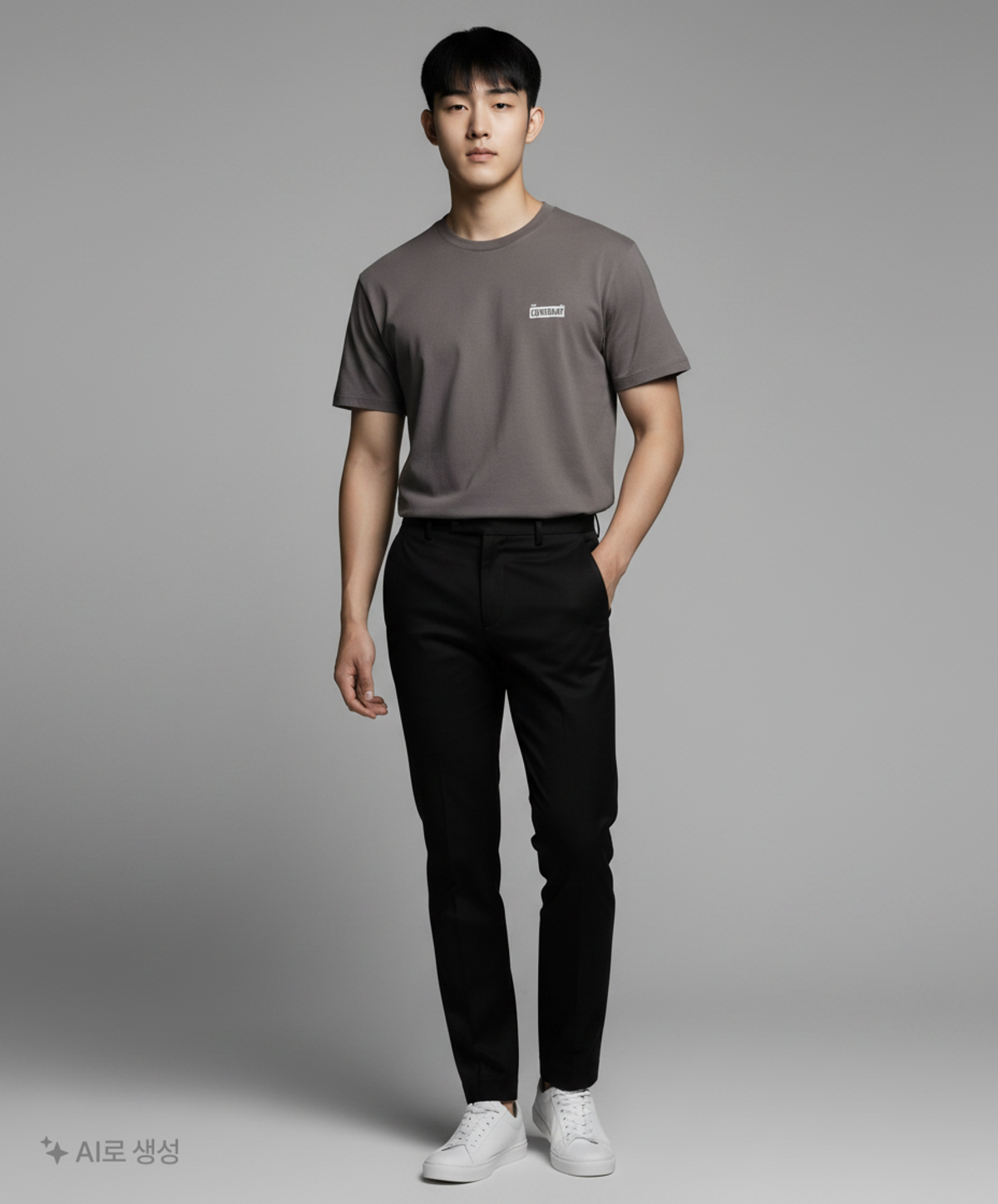 커버낫(COVERNAT) 수피마 배기지택 그래픽 티셔츠 Charcoal XL