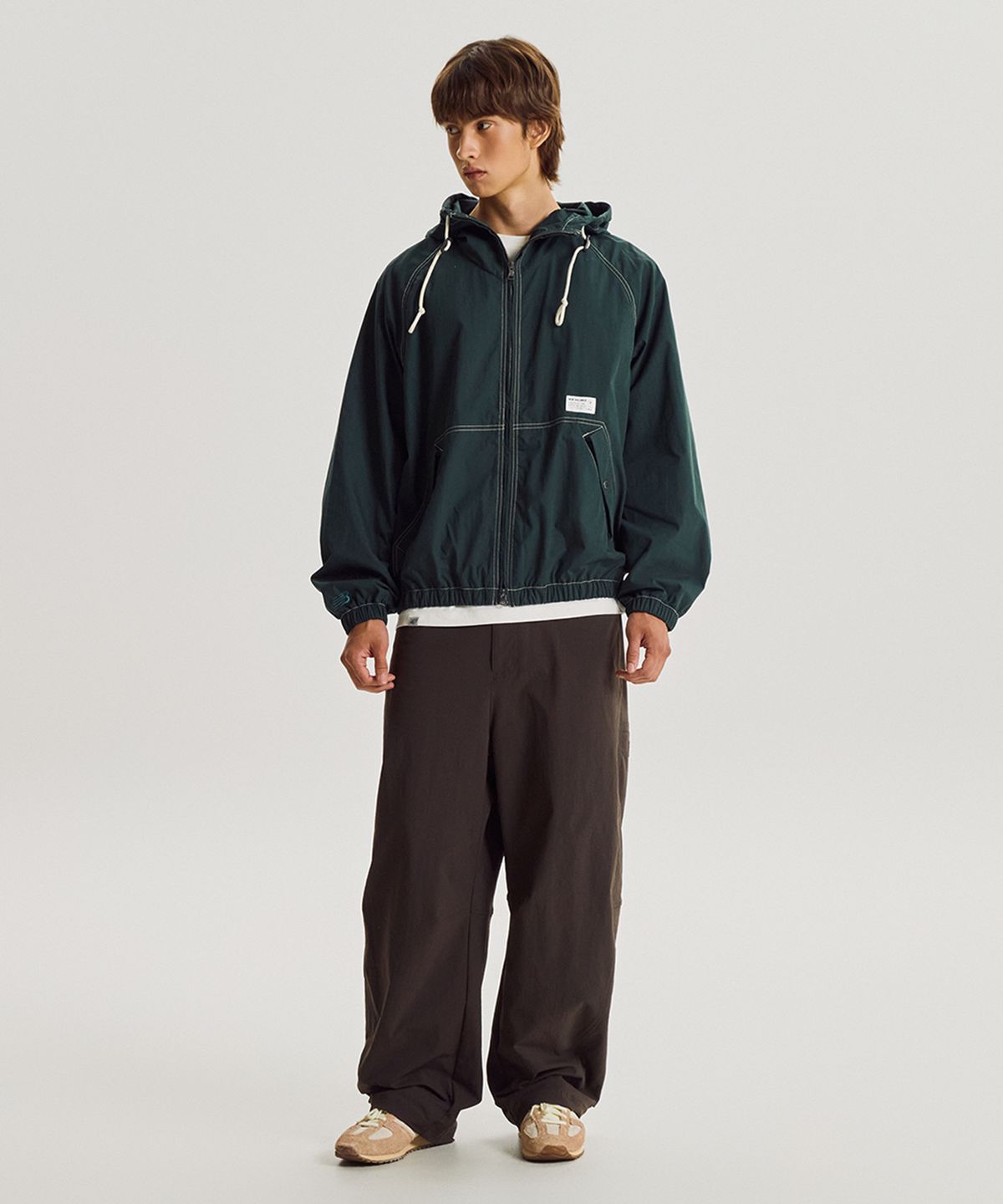 뉴발란스(NEW BALANCE) NBNTG31853 / UNI 모닝레이브 우븐 와이드 커브드 팬츠 (BROWN)