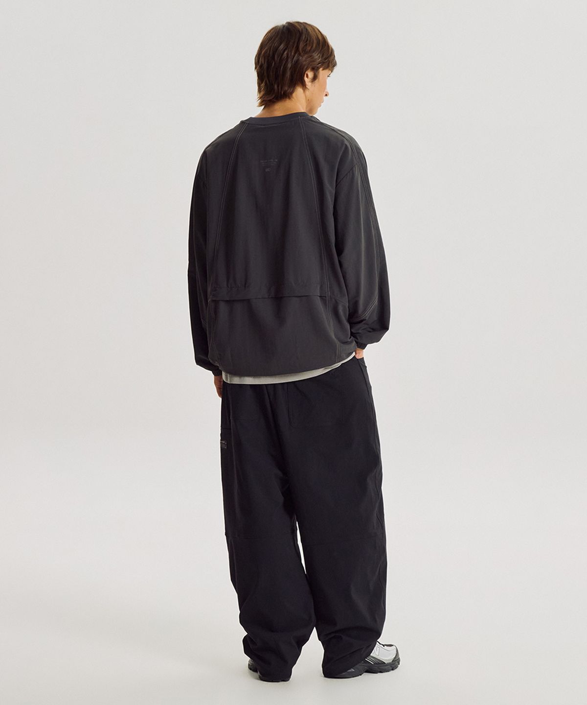 뉴발란스(NEW BALANCE) NBNTG31853 / UNI 모닝레이브 우븐 와이드 커브드 팬츠 (BLACK)