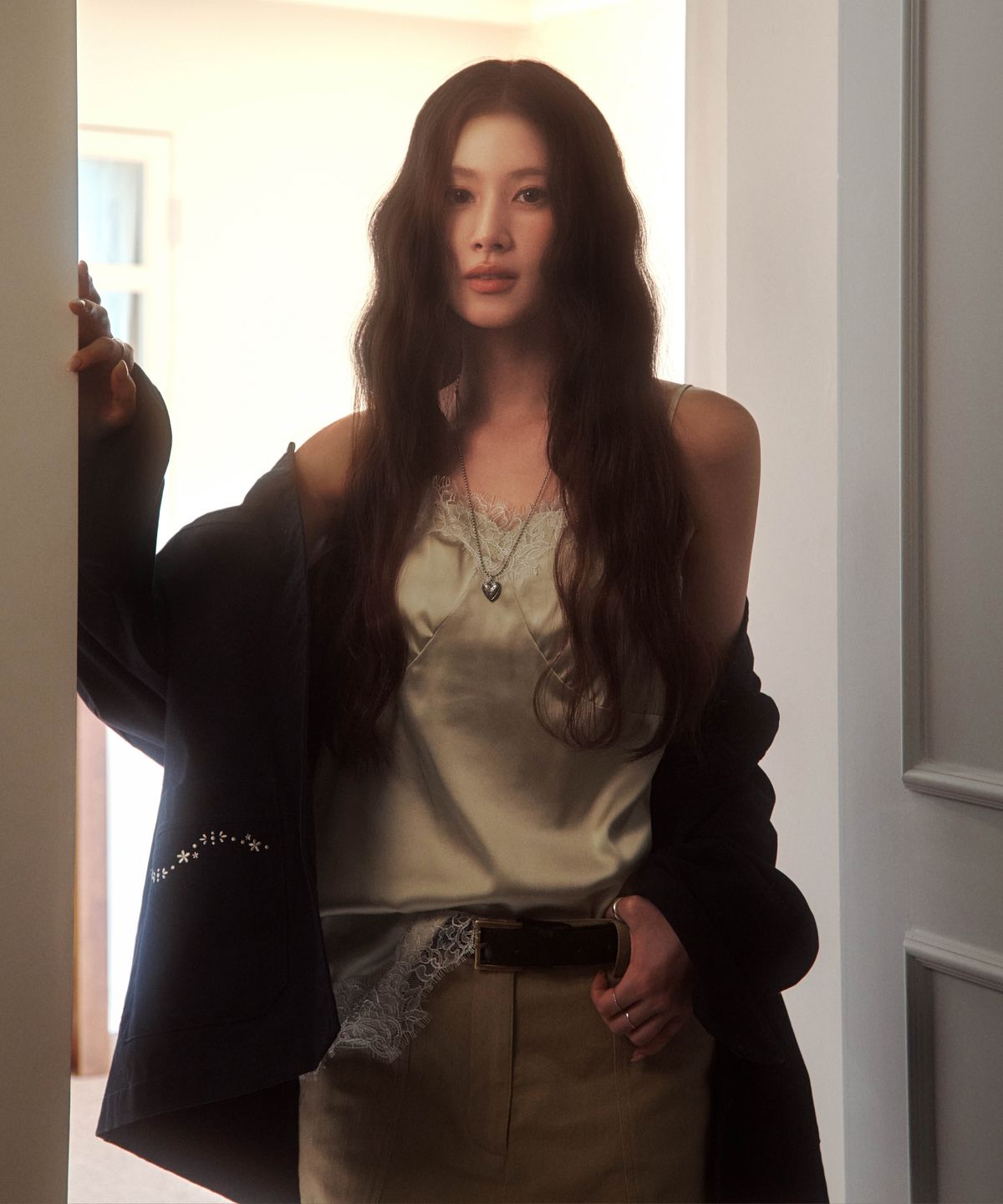 커버낫 우먼(COVERNAT WOMAN) 우먼 스트레이트 퍼티그 팬츠 베이지