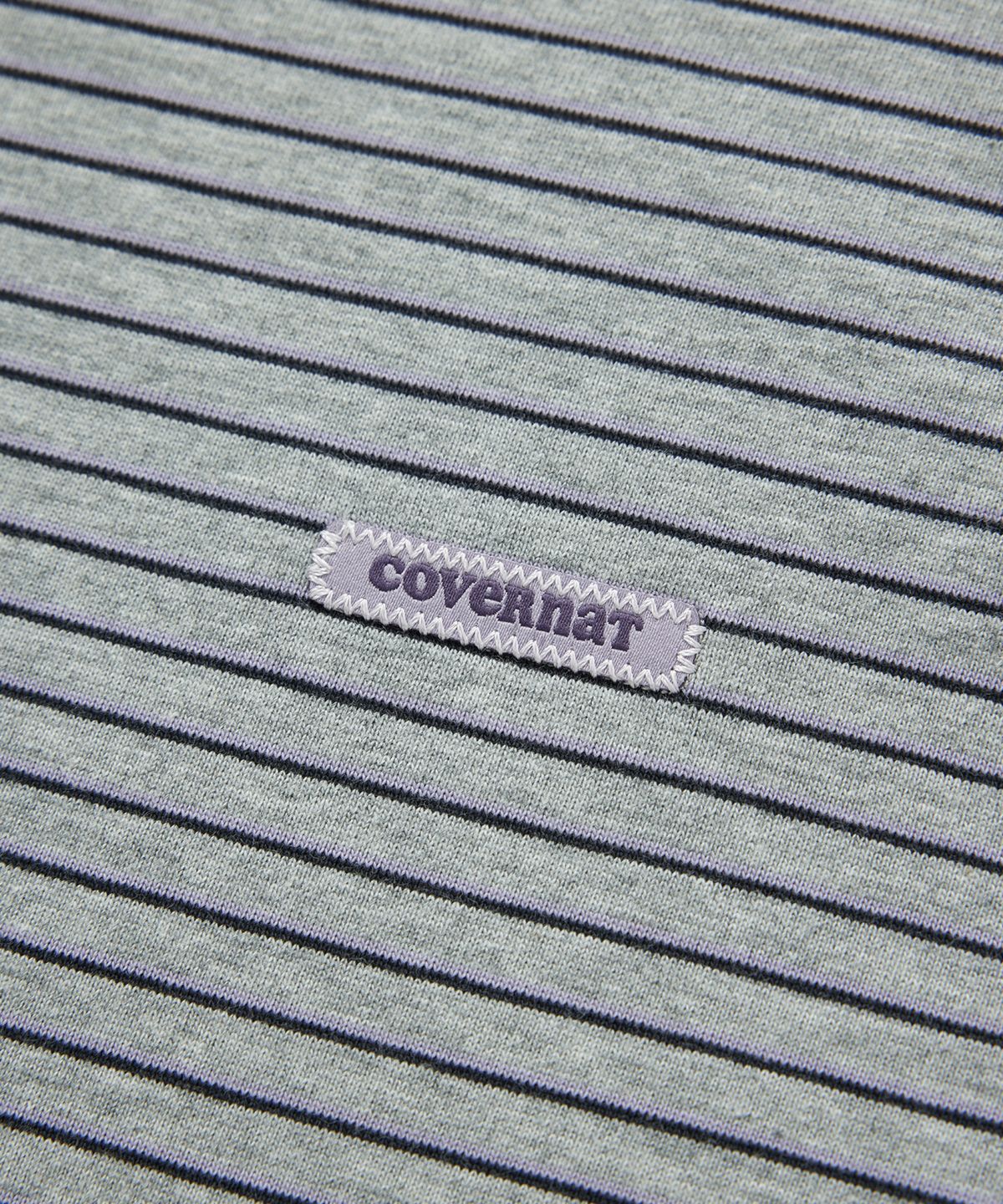 커버낫 우먼(COVERNAT WOMAN) 우먼 스트라이프 롱슬리브 멜란지 그레이