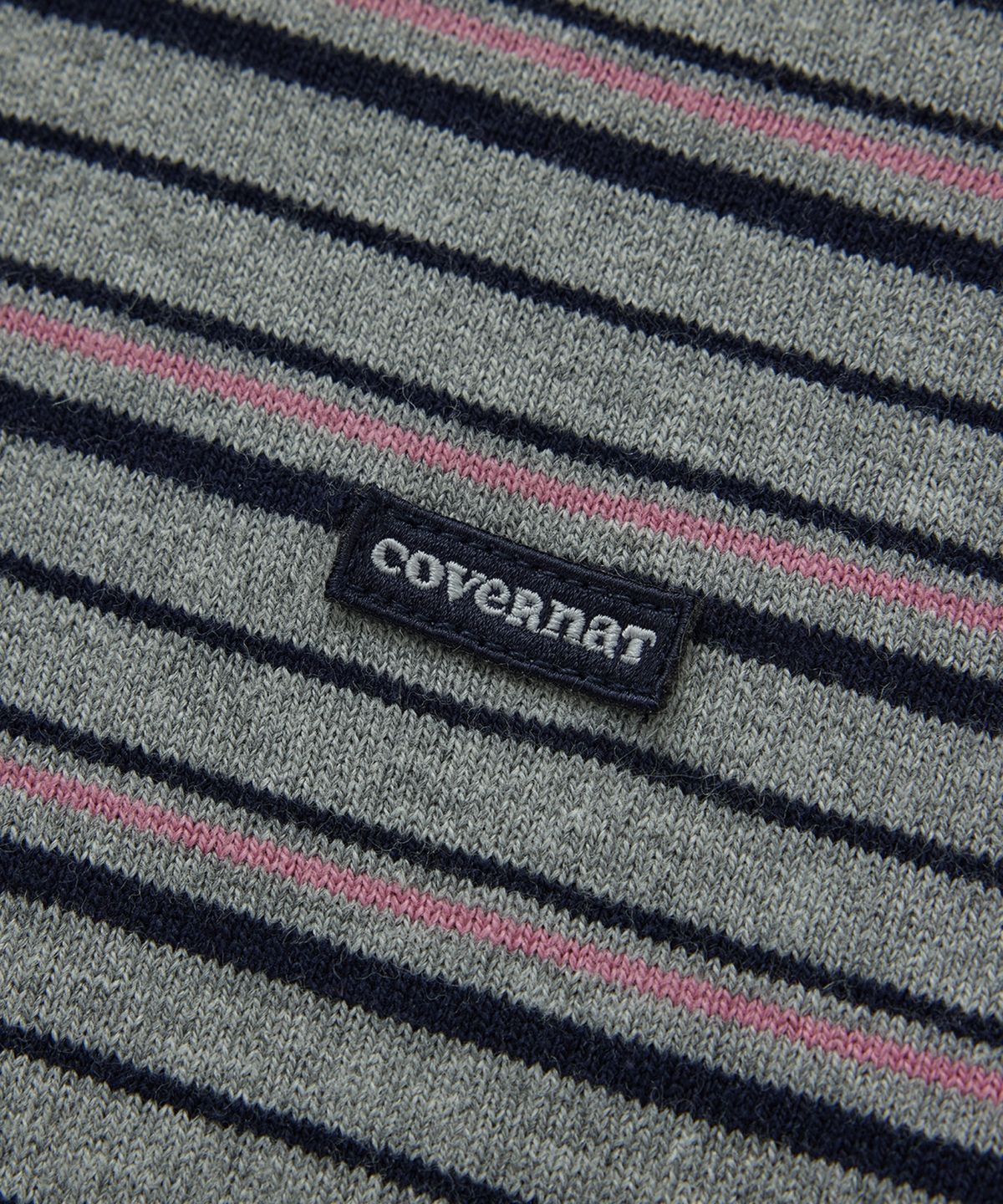 커버낫 우먼(COVERNAT WOMAN) 우먼 스트라이프 카라 니트 멜란지 그레이