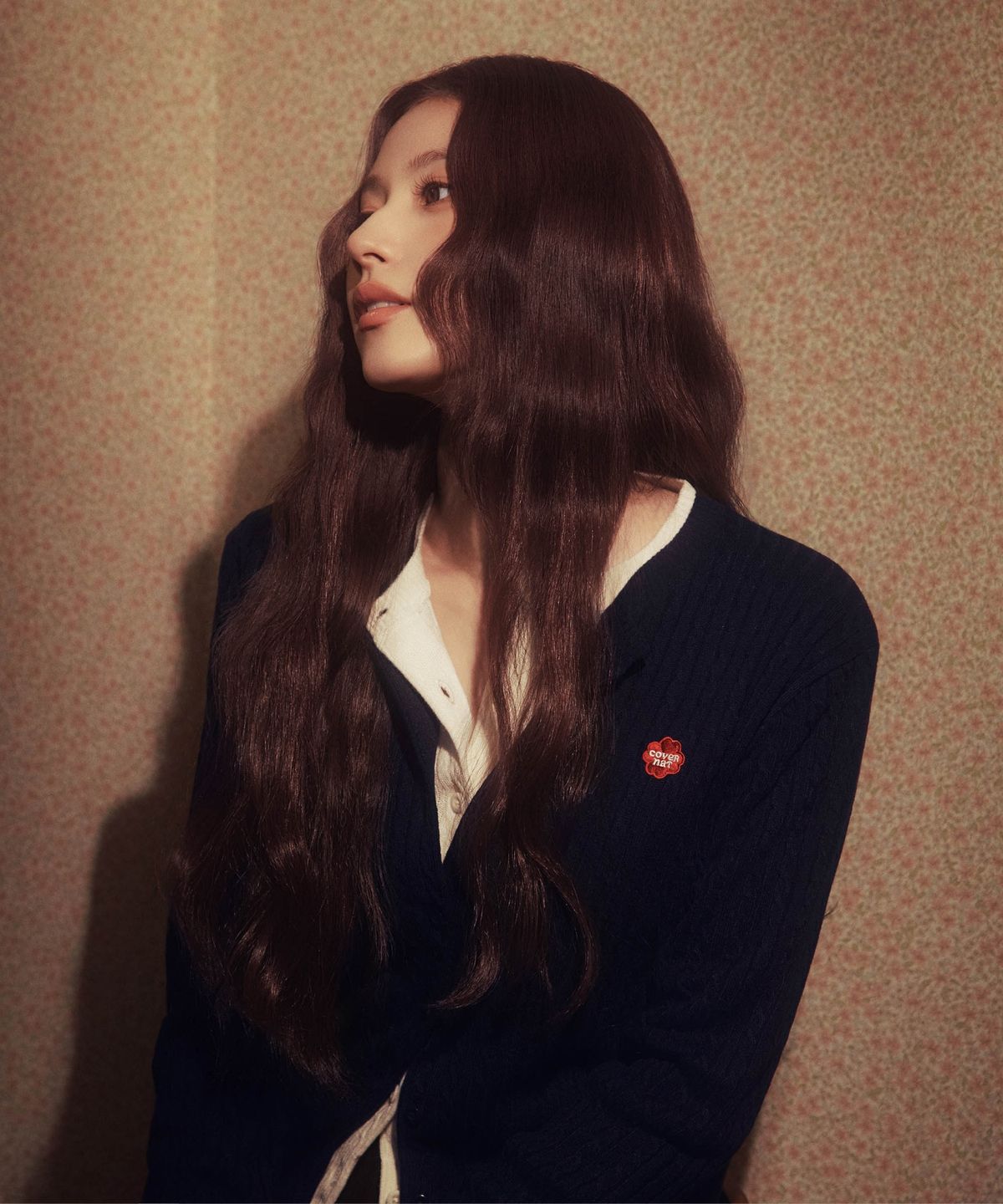 커버낫 우먼(COVERNAT WOMAN) 우먼 클로버하트 케이블 가디건 블랙