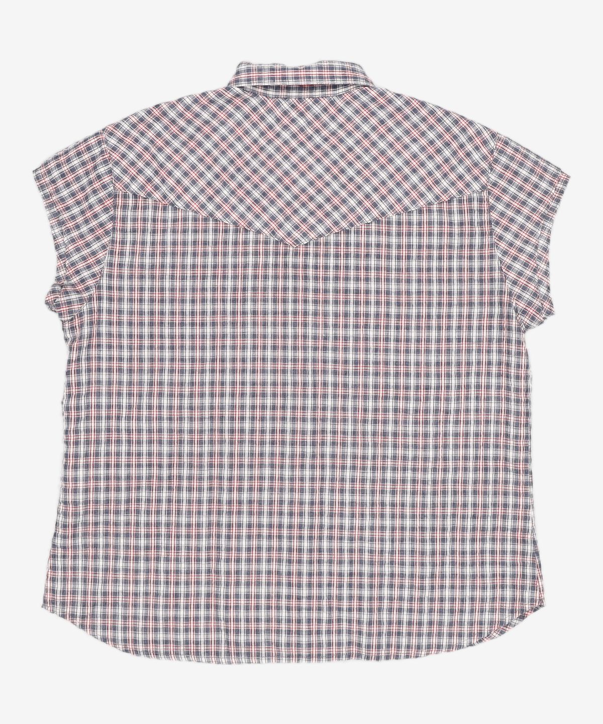 오헤시오(OHESHIO) LAYERED WESTERN CHECK SHIRT, NAVY FREE