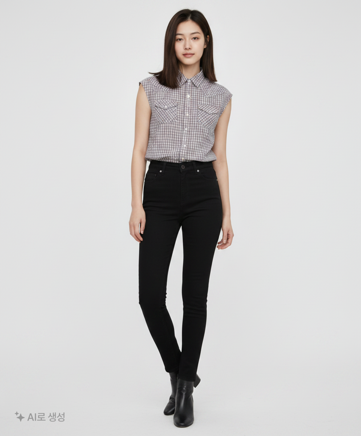 오헤시오(OHESHIO) LAYERED WESTERN CHECK SHIRT, NAVY FREE