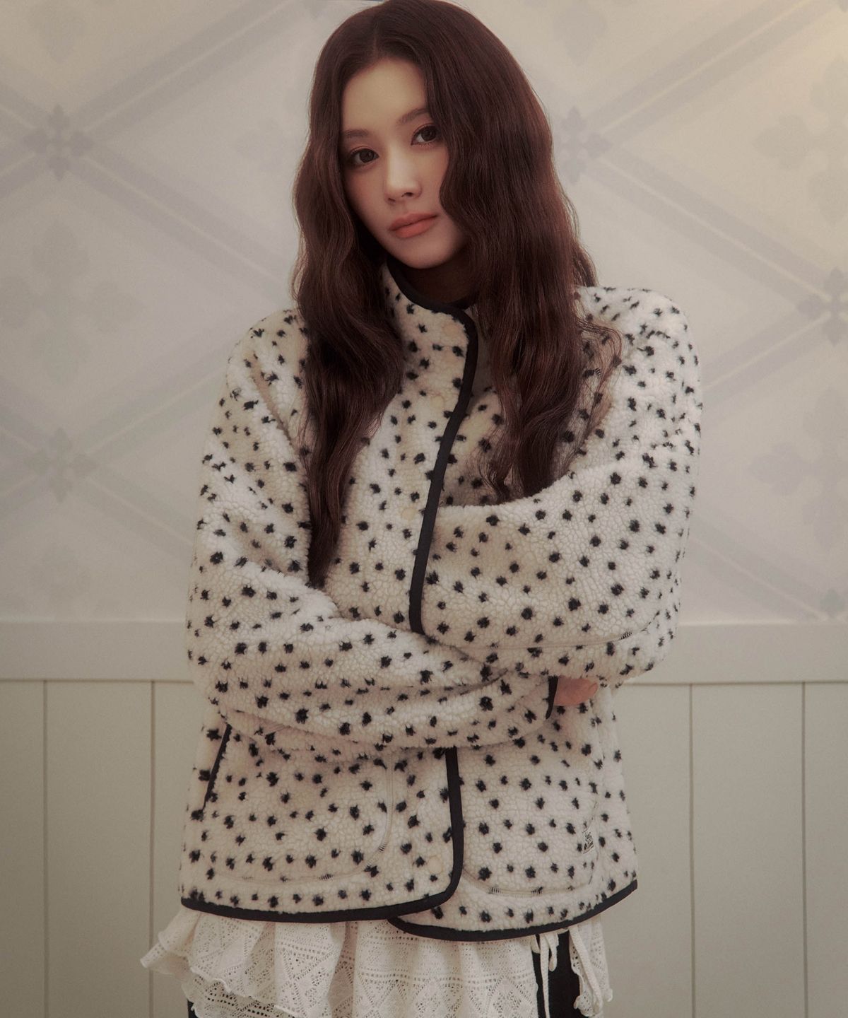 커버낫 우먼(COVERNAT WOMAN) 우먼 쉐르파 자켓 버건디