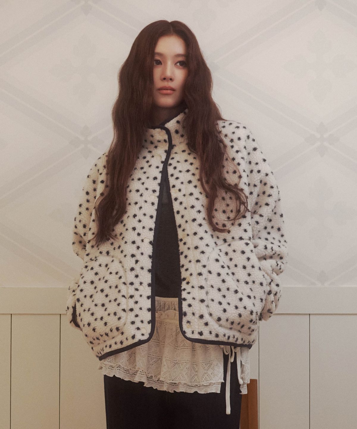 커버낫 우먼(COVERNAT WOMAN) 우먼 쉐르파 자켓 버건디