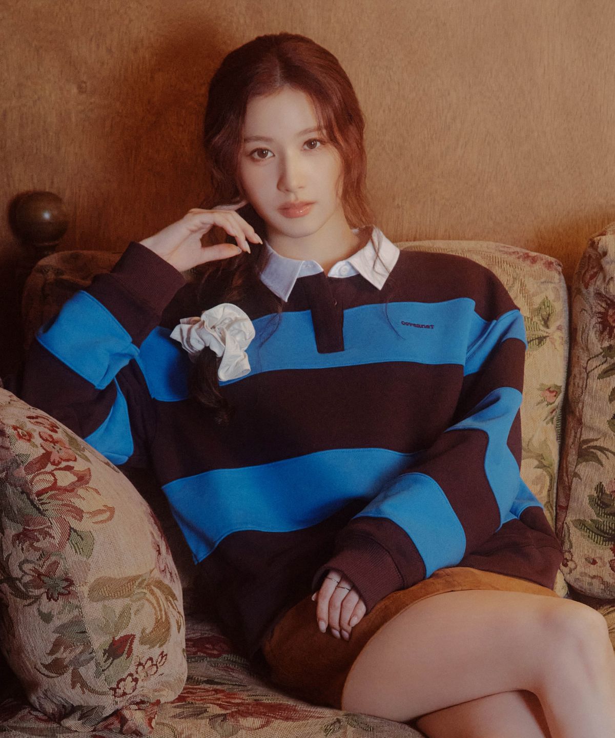 커버낫 우먼(COVERNAT WOMAN) 우먼 럭비 맨투맨 네이비